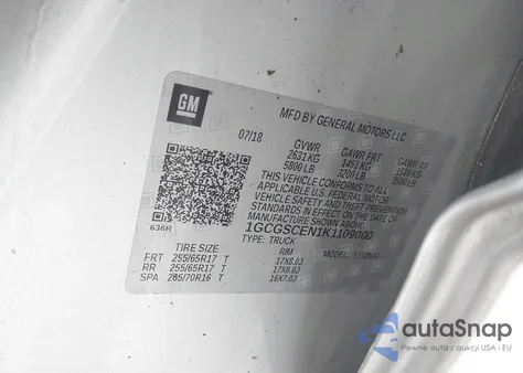 2019 Chevrolet Colorado Lt from USA, damaged, VIN 1GCGSCEN1K1109000